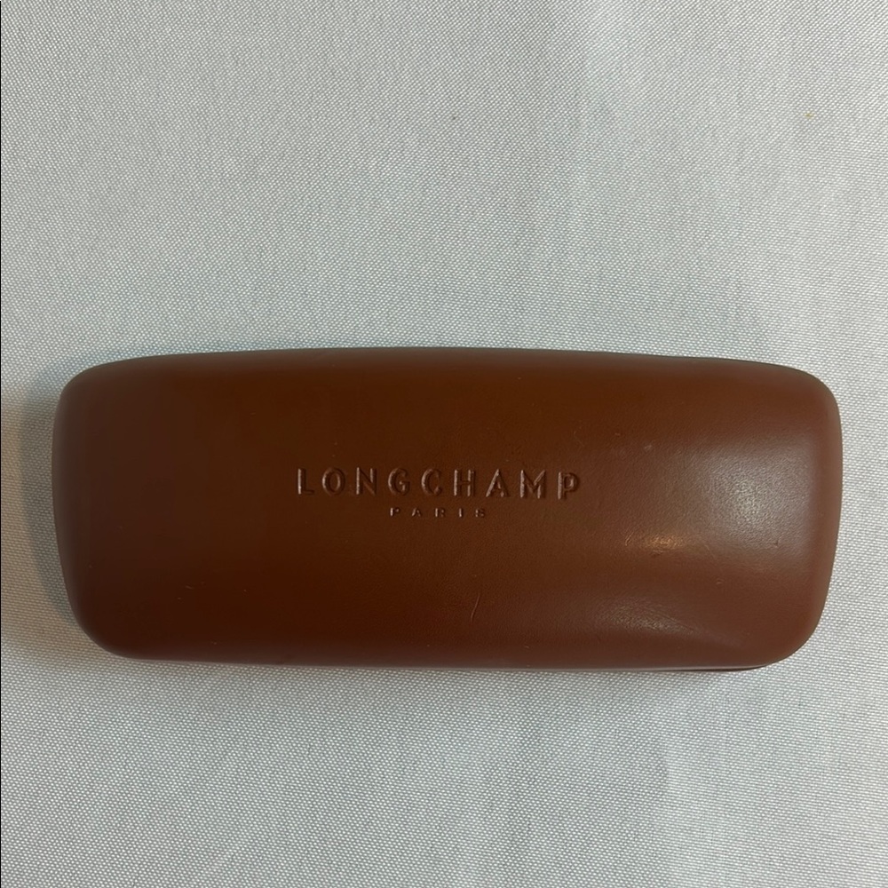 Longchamp Brown Glasses Case Sleek Durable Design